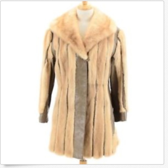 Lowenthal's Jackets & Blazers - Vintage 70's Blonde Mink Fur Leather Coat**